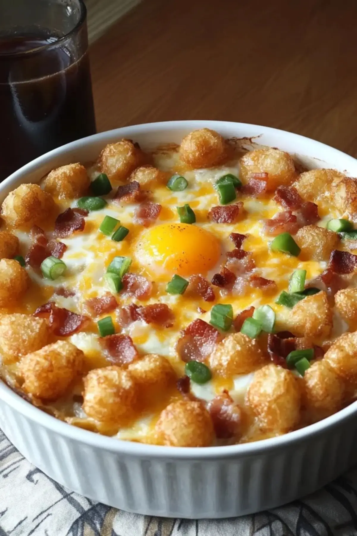 Bacon Egg and Tater Tot Casserole