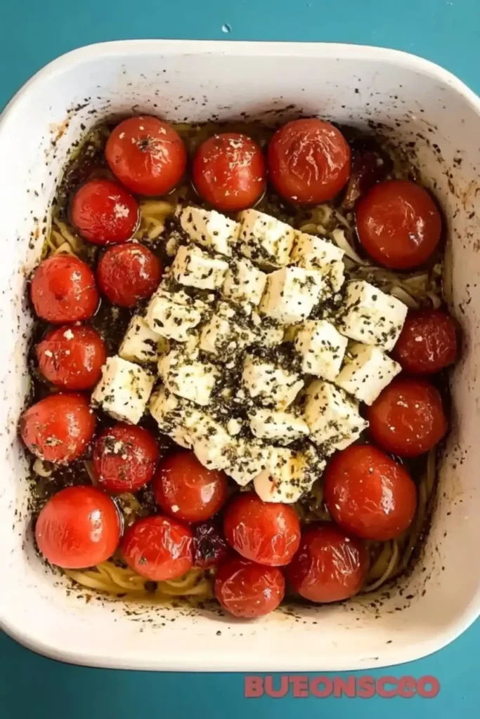 Baked feta pasta recipe