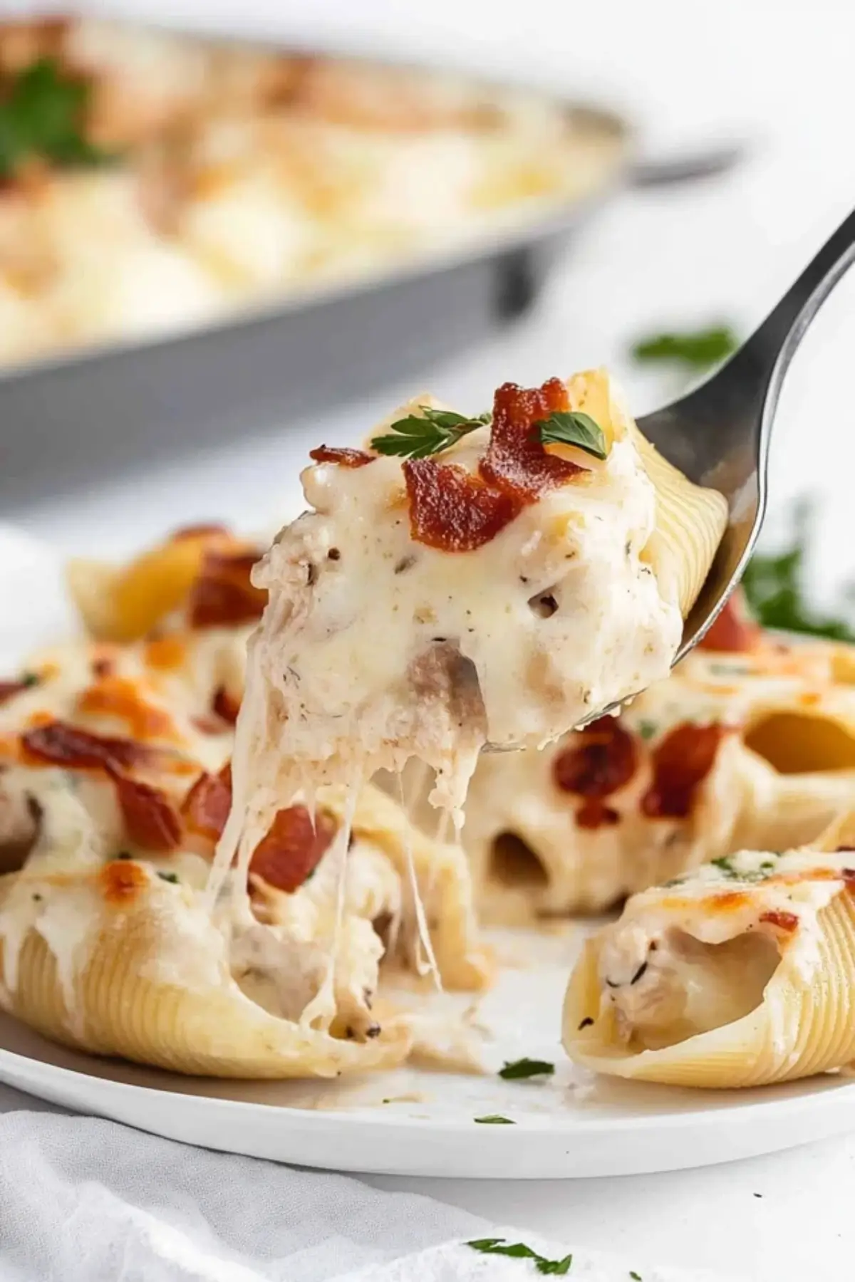 Chicken Alfredo Stuffed Shells