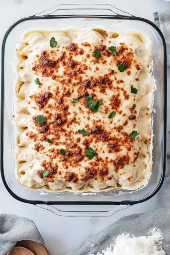 Chicken Alfredo Stuffed Shells