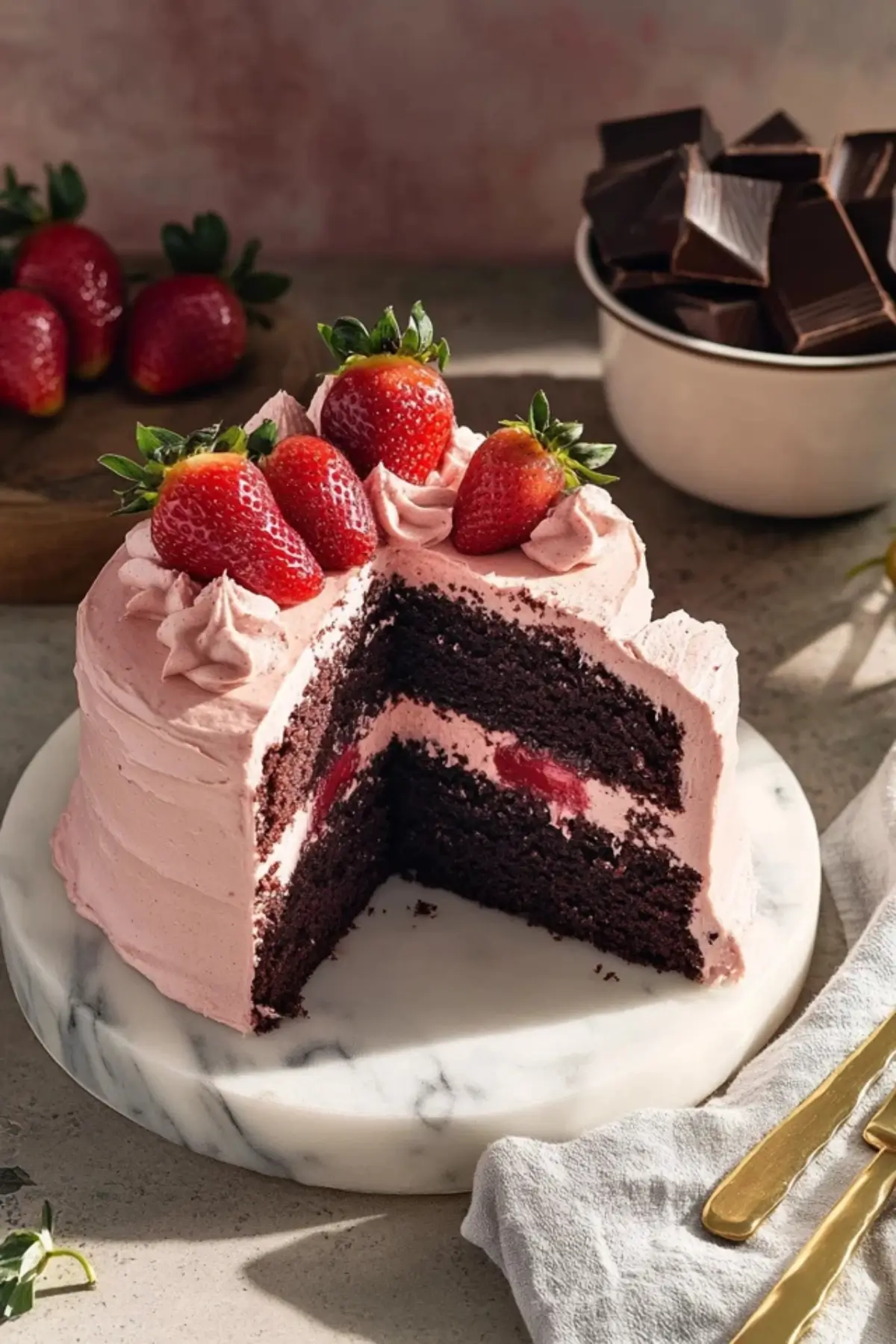 Strawberry Chocolate Cake