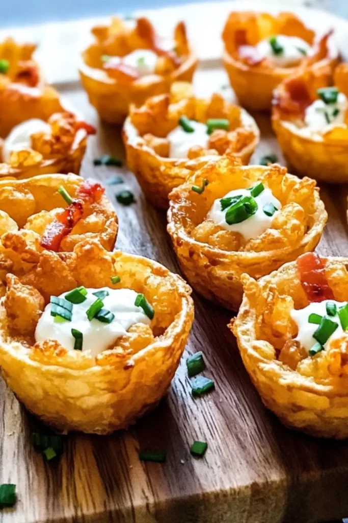 Tater Tot Appetizer Cups