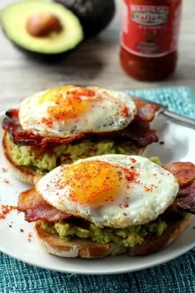 Avocado Toast with Bacon and Egg