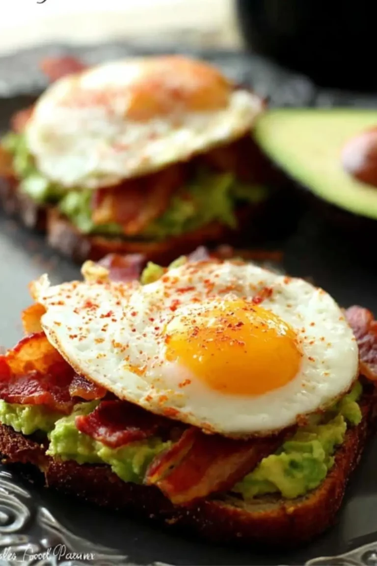Avocado Toast with Bacon and Egg