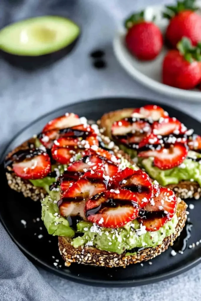 Balsamic Strawberry Avocado Toast