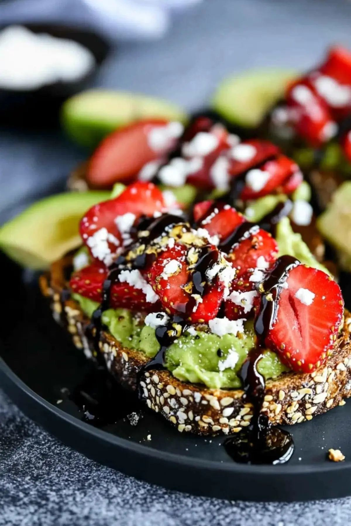 Balsamic Strawberry Avocado Toast