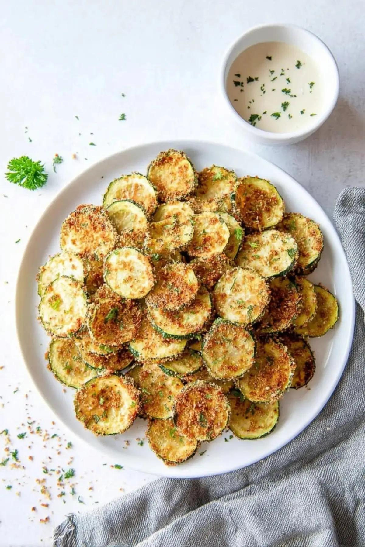 Crispy Baked Zucchini Chips