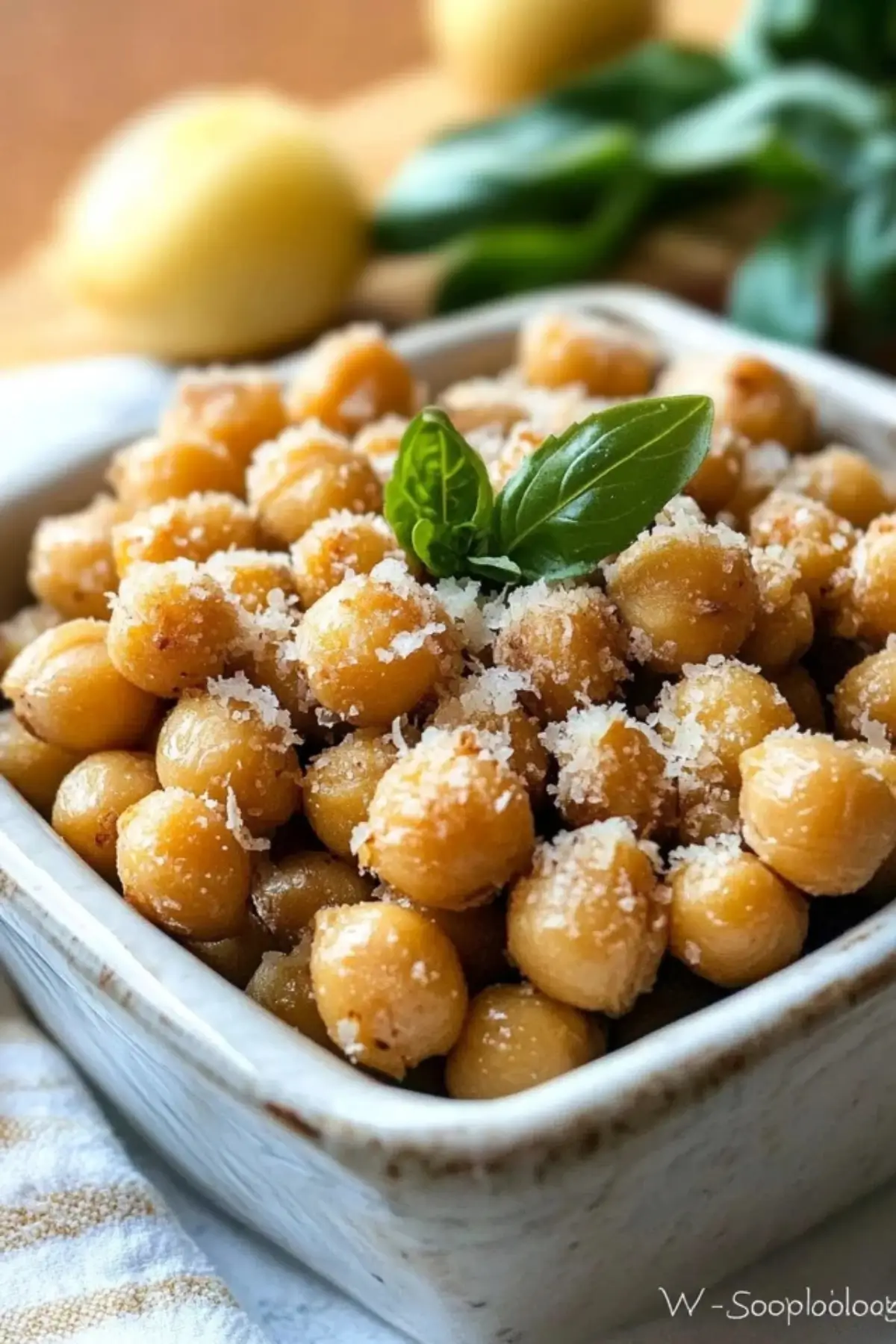 Crispy Parmesan Chickpeas