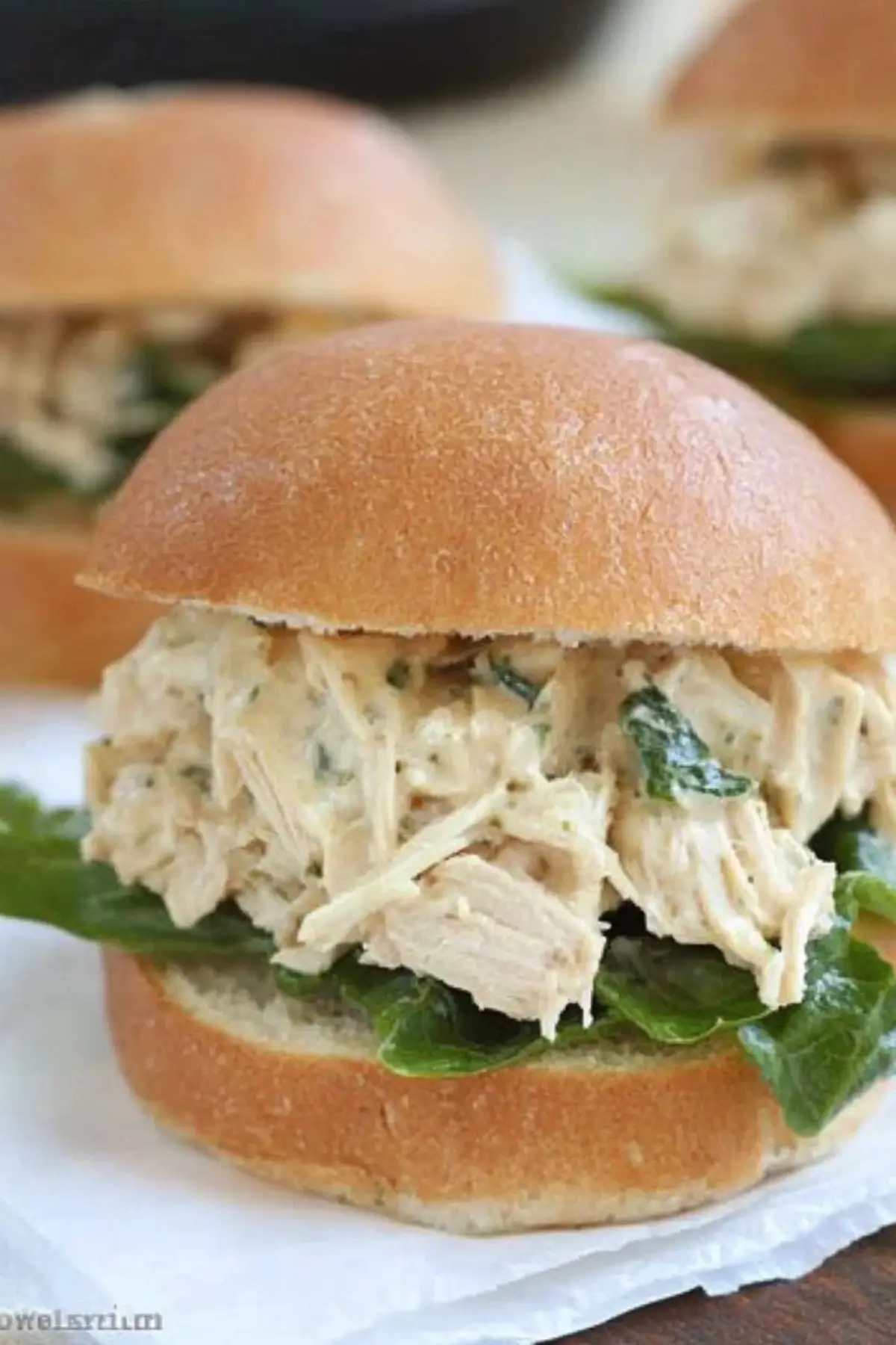 Crock-Pot Chicken Caesar Sandwiches