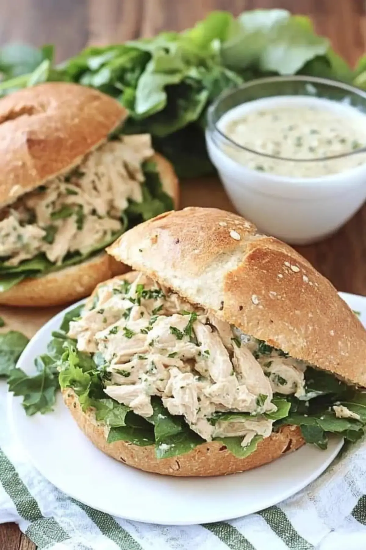 Crock-Pot Chicken Caesar Sandwiches
