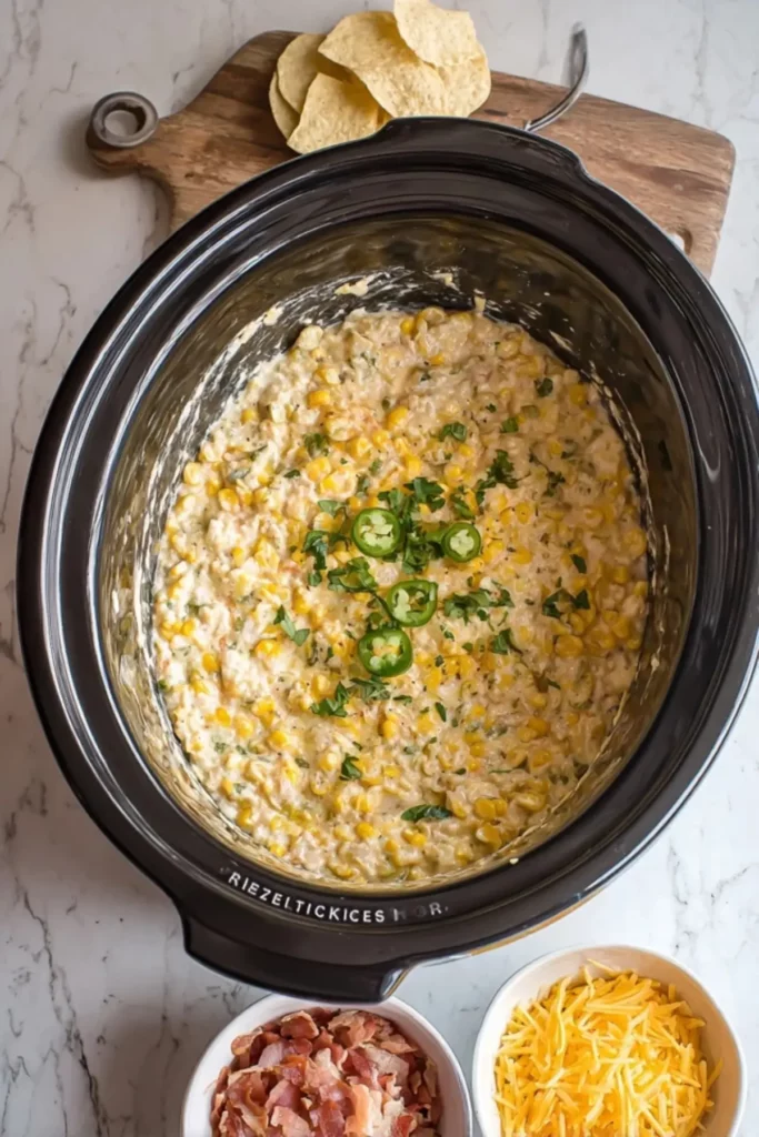 Crockpot Jalapeno Corn Dip