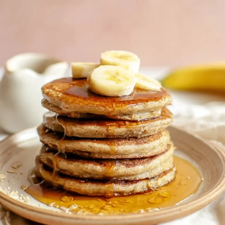 Healthy Banana Oatmeal Pancakes Recipe