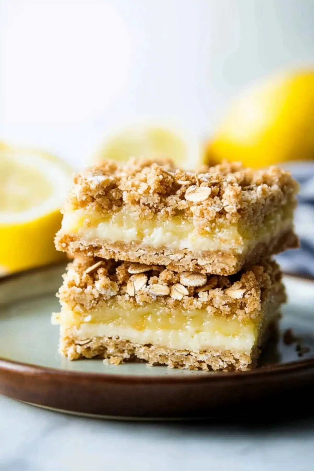 Oatmeal Lemon Crumble Bars