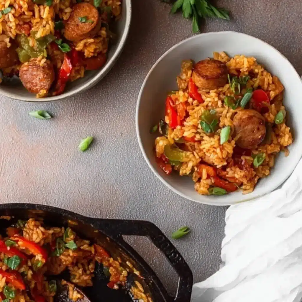 One Pot Cajun Sausage and Rice Recipe