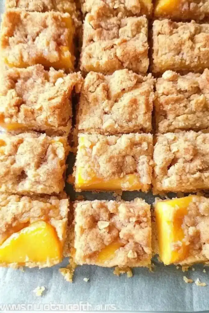 Peach Crumble Bars