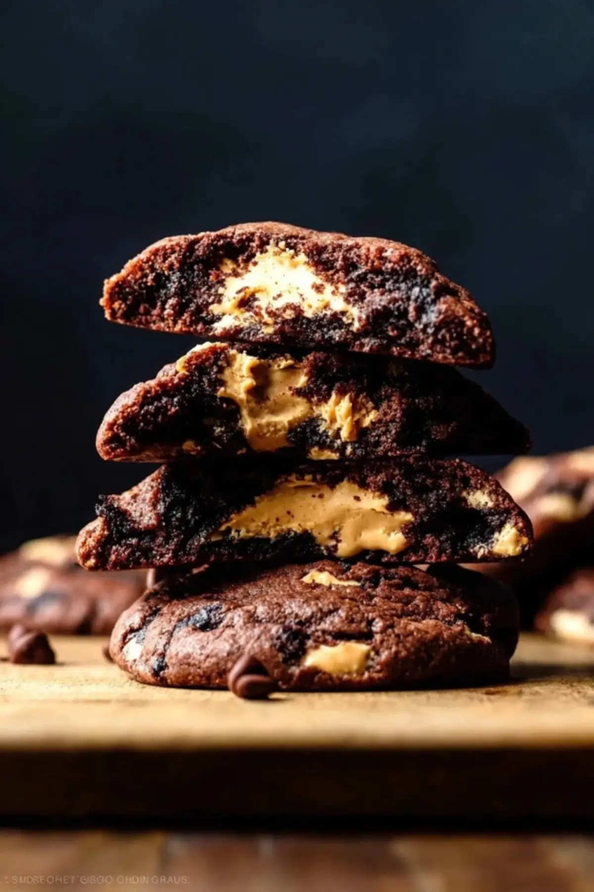 Peanut Butter Filled Brownie Cookies