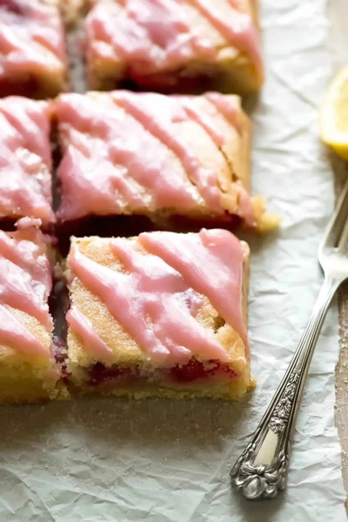 Strawberry Lemon Blondies