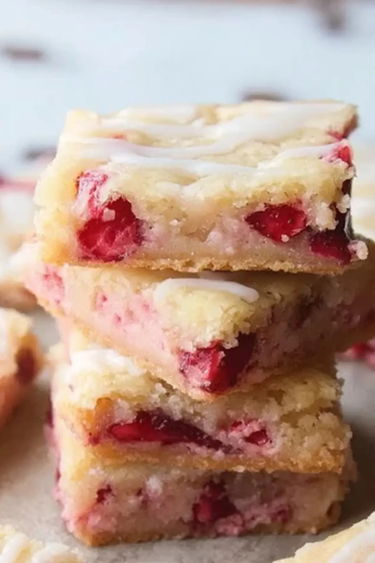 Strawberry Lemon Blondies