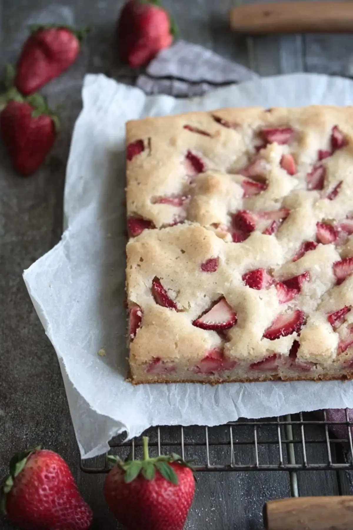 Strawberry Lemon Blondies