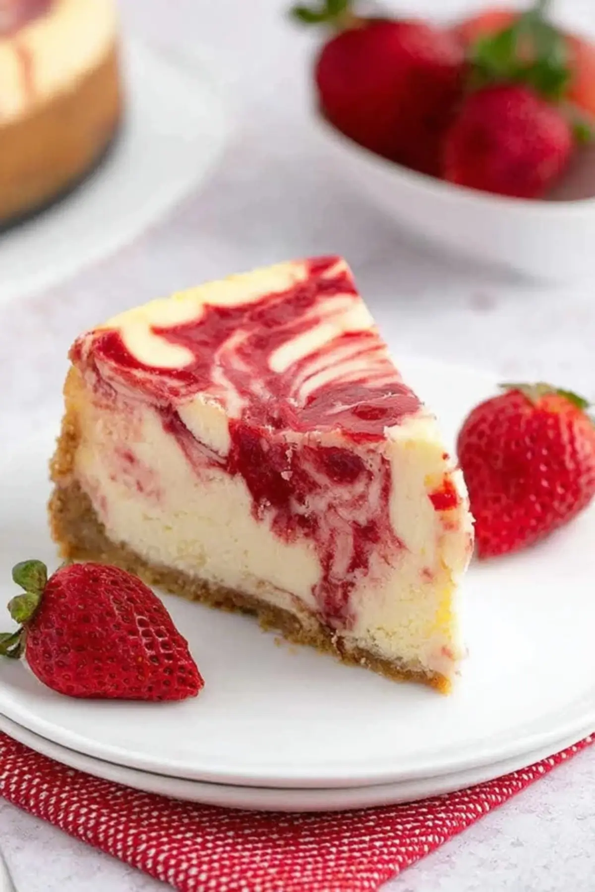 Strawberry Swirl Cheesecake
