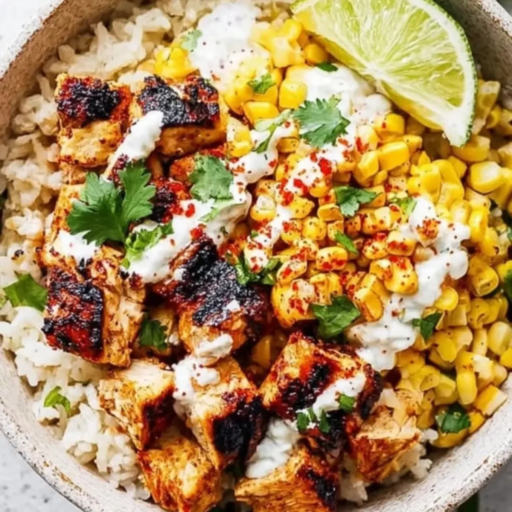 Street Corn Chicken Rice Bowl Recipe