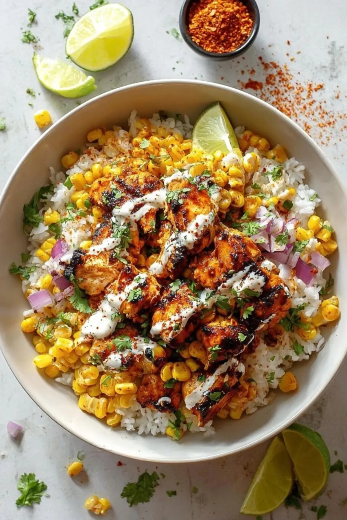Street Corn Chicken Rice Bowl Recipe