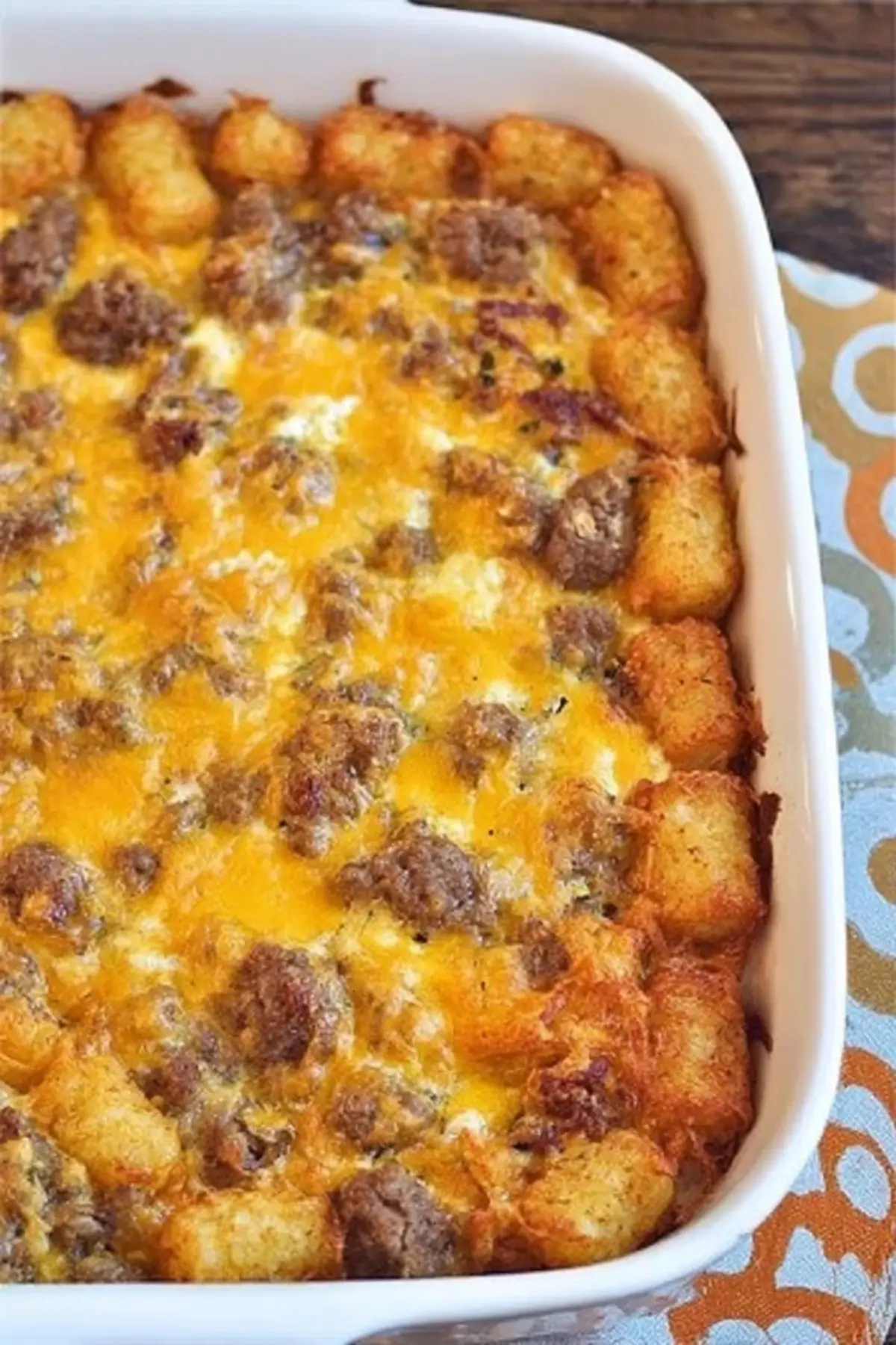 Tater Tot Sausage Breakfast Casserole