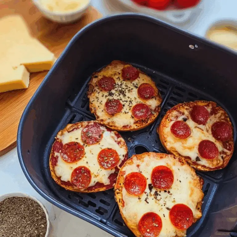 Air Fryer Bagel Pizzas