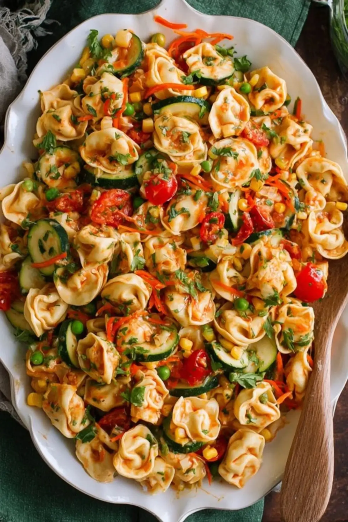 Cheese Tortellini with Vegetables