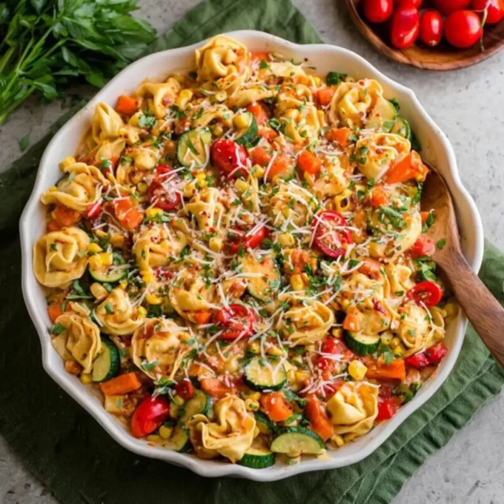 Cheese Tortellini with Vegetables