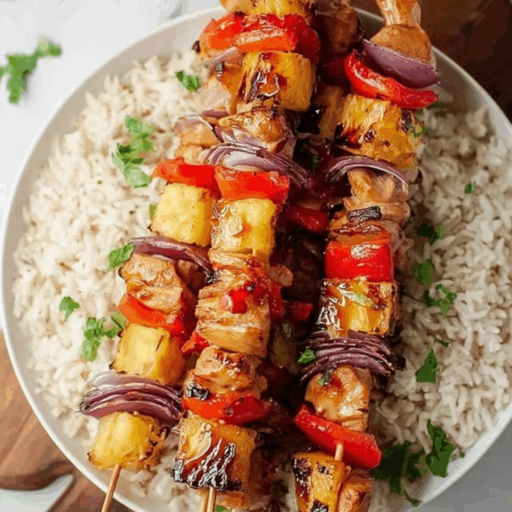 Hawaiian Chicken Kabobs