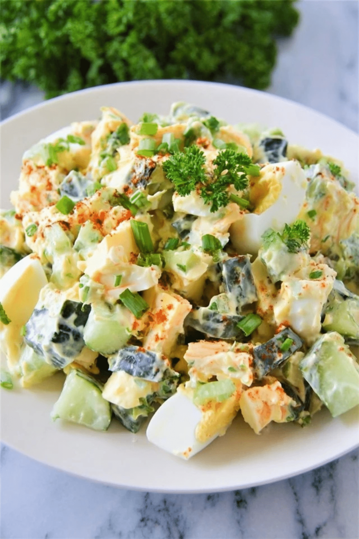 Low Carb Cucumber Egg Salad
