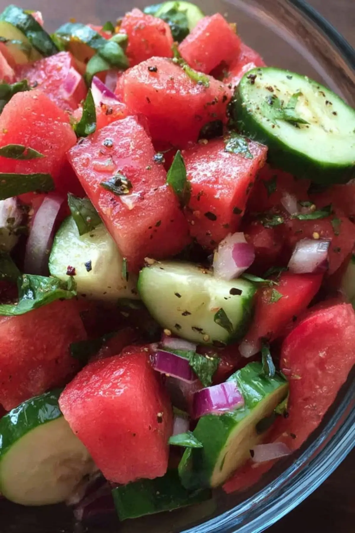 Mexican Watermelon Cucumber Salad