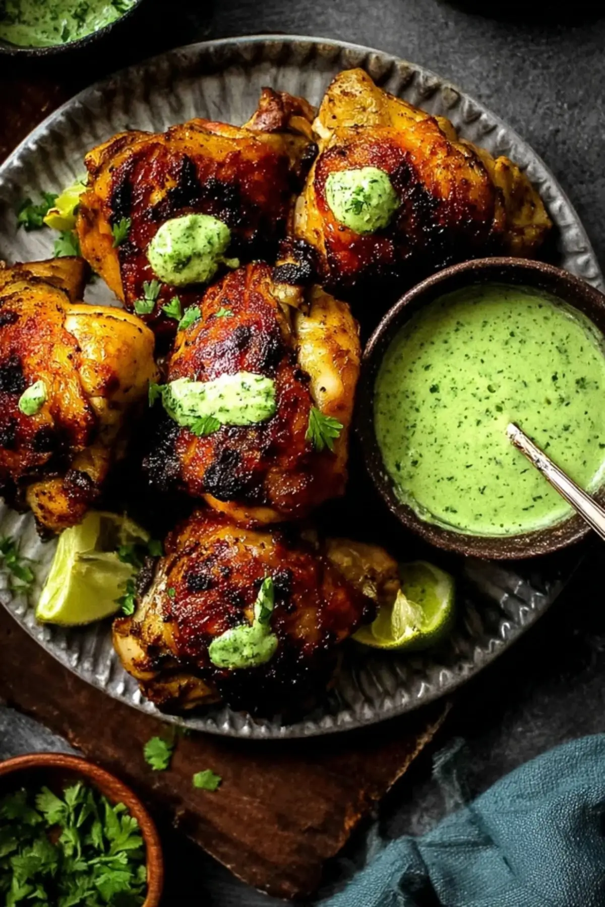 Peruvian Chicken with Green Sauce