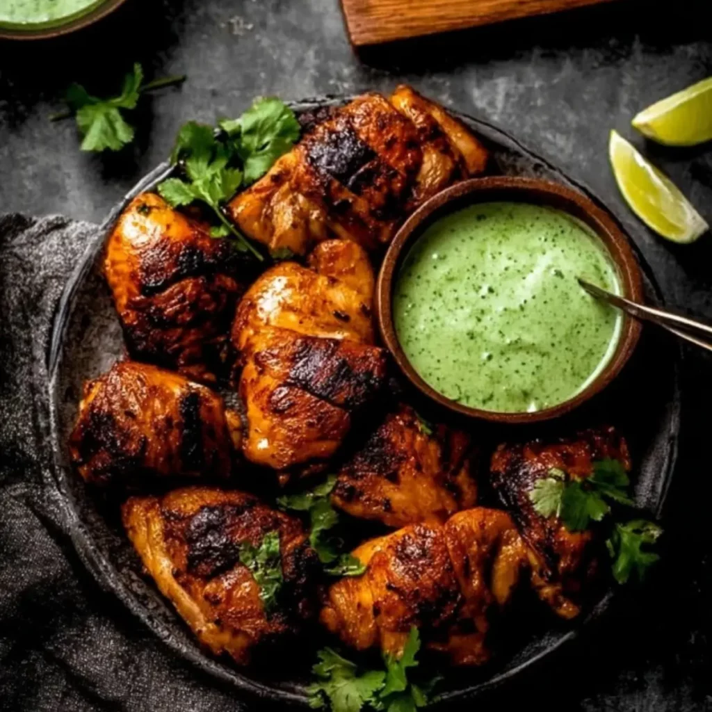 Peruvian Chicken with Green Sauce