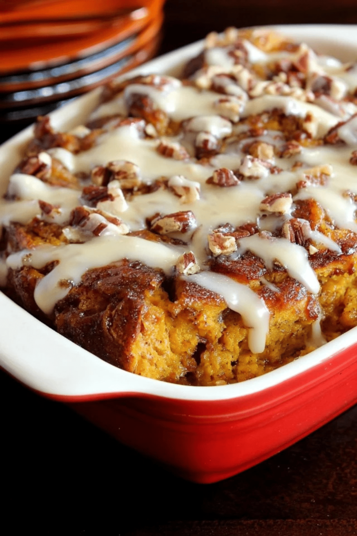 Pumpkin Pie Bread Pudding with Challah