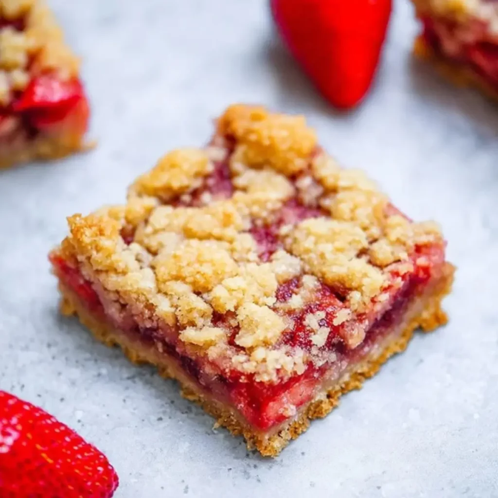Strawberry Oatmeal Crumble Bars Recipe