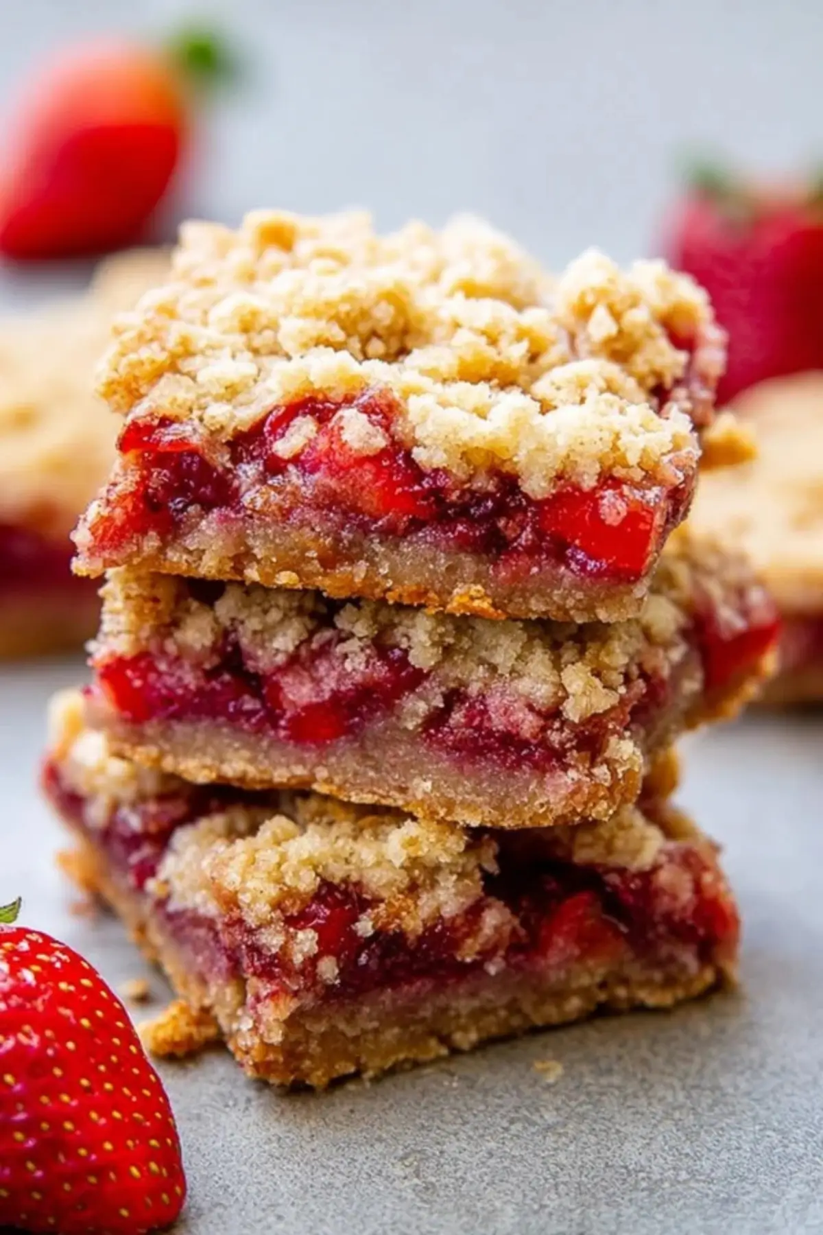 Strawberry Oatmeal Crumble Bars Recipe