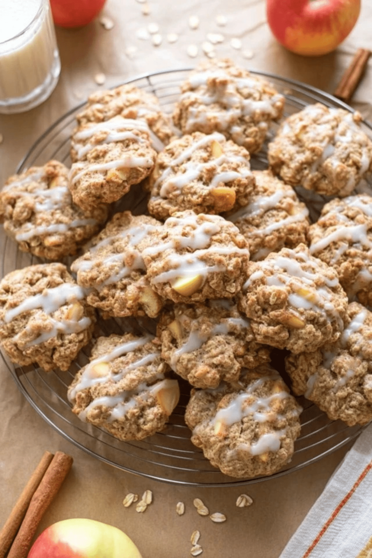 Apple Cinnamon Oatmeal Cookies