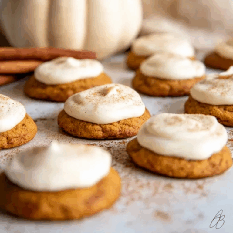 Pumpkin Cookies with Cream Cheese Frosting