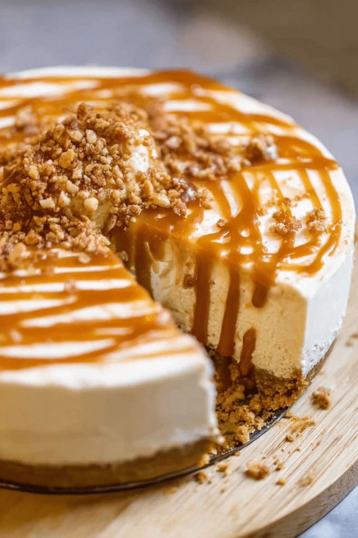 Salted Caramel No Bake Cheesecake
