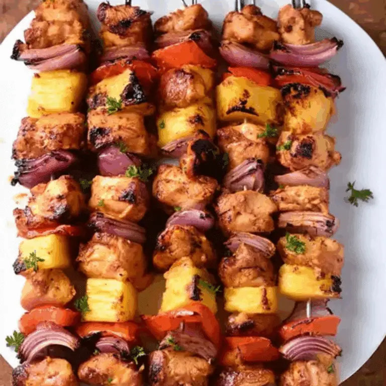bbq pineapple chicken kabobs