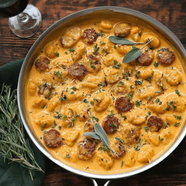 Creamy Butternut Squash Gnocchi with Sausage
