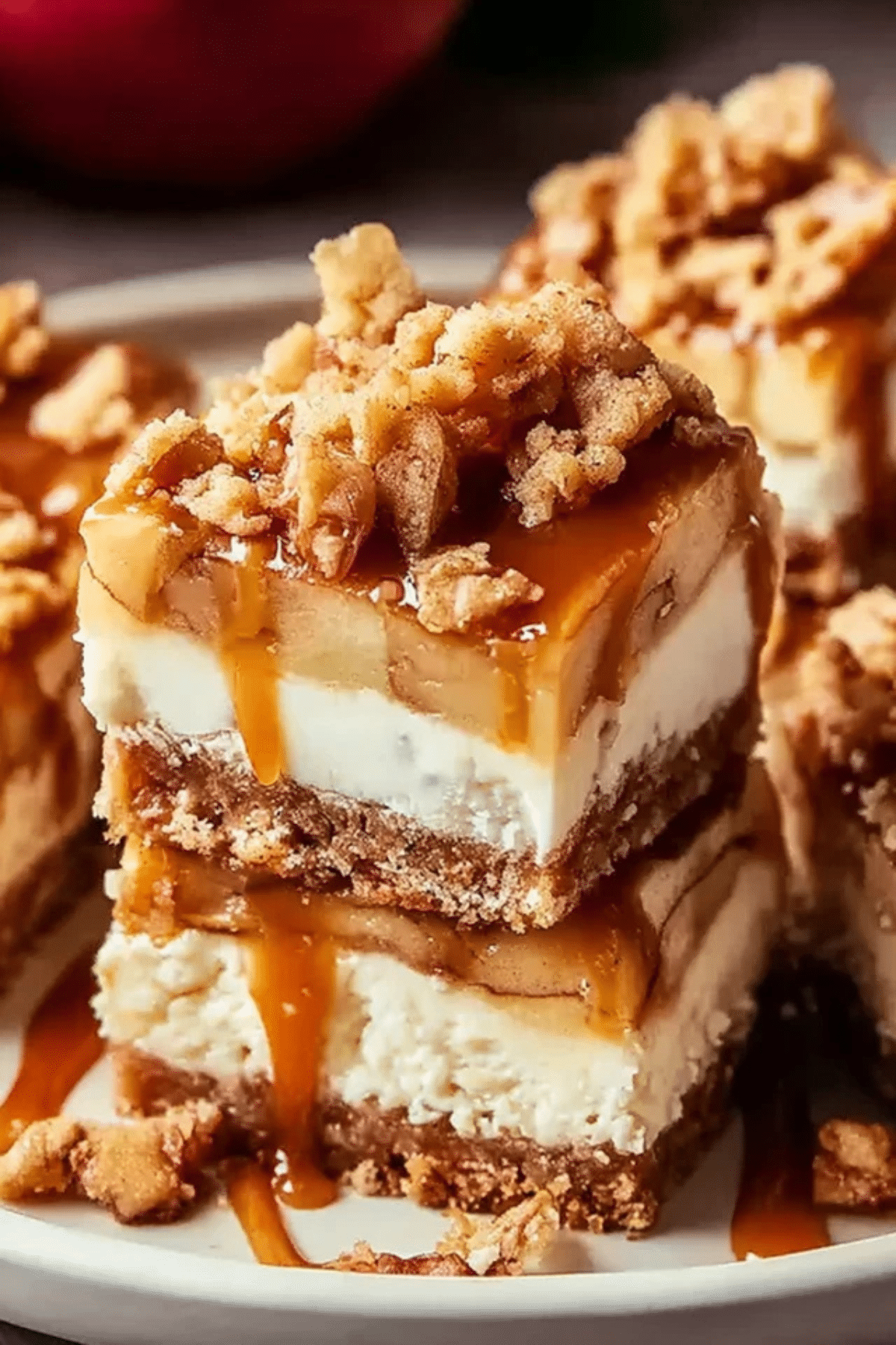 Caramel Apple Cheesecake Bars