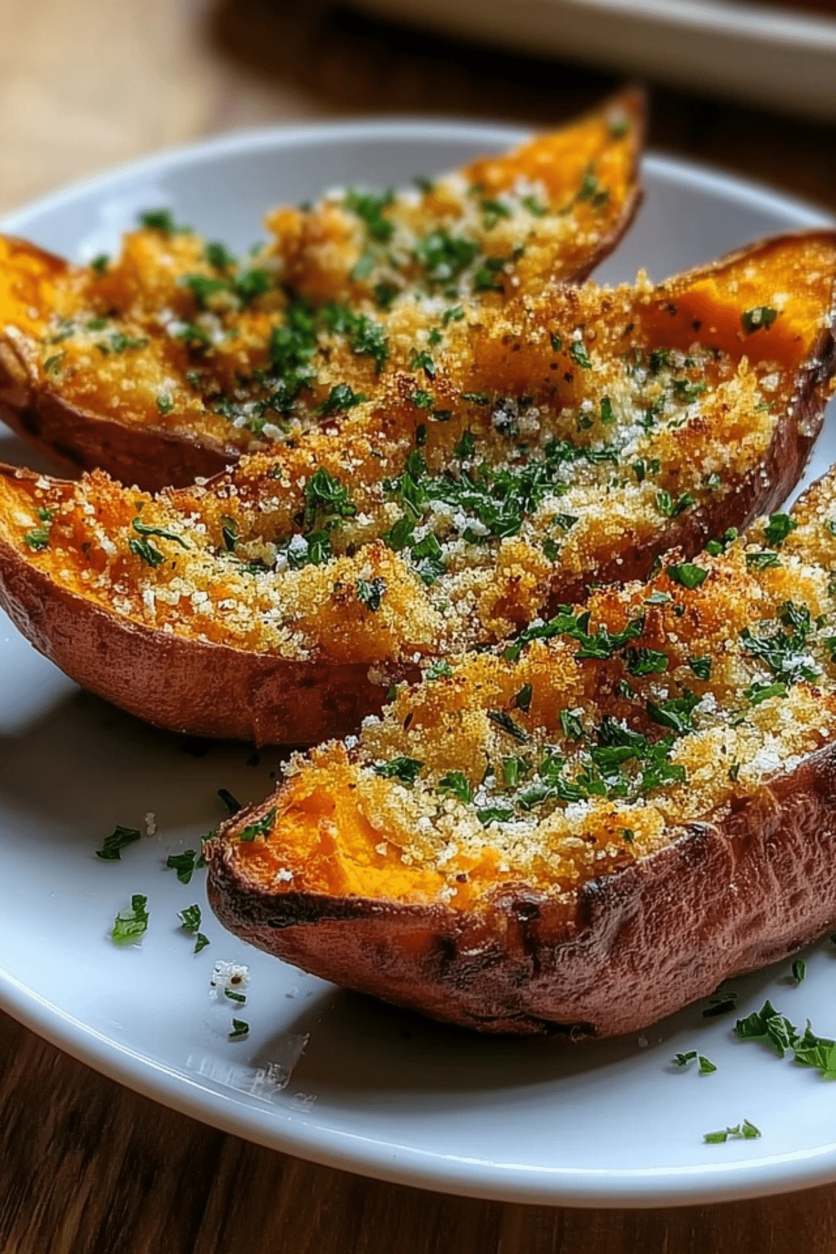 Garlic Parmesan Sweet Potato