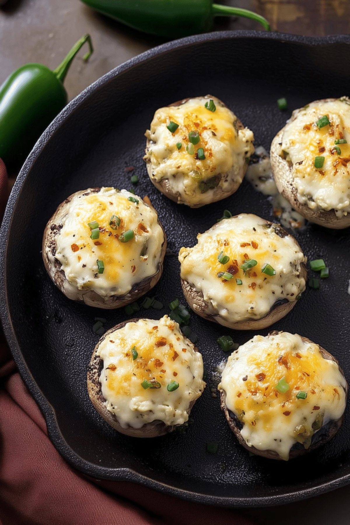 Jalapeno Popper Stuffed Mushrooms