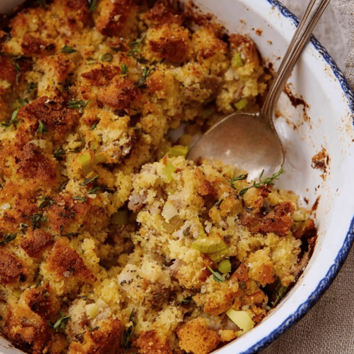 Old-Fashioned Cornbread Dressing - Recipes by Lucelle