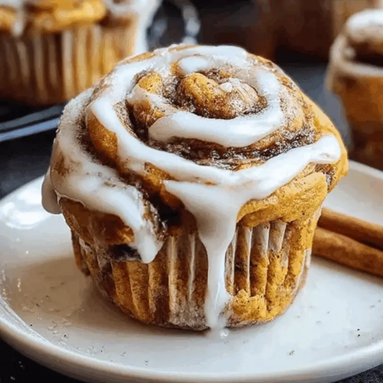 Pumpkin Cinnamon Roll Muffins