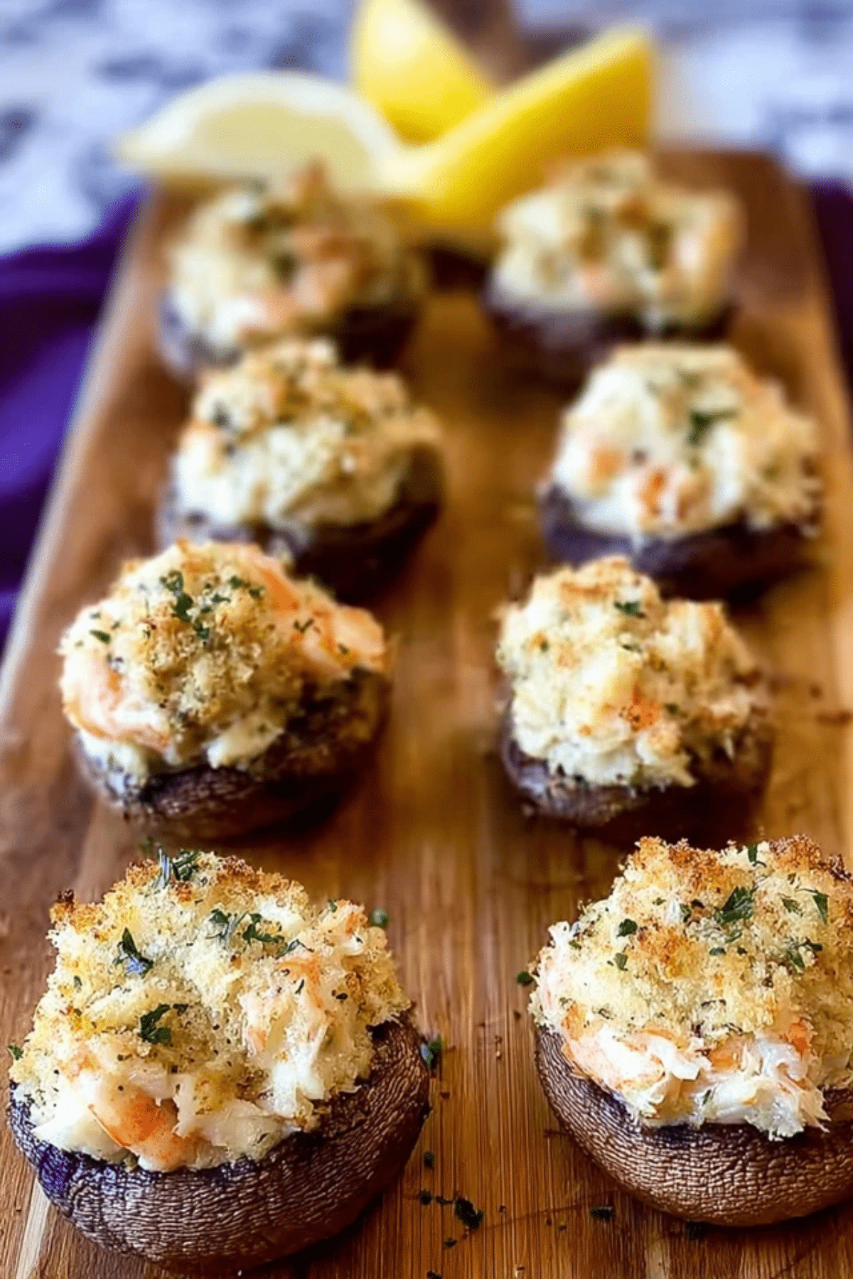 Seafood Stuffed Mushrooms with Crab and Shrimp - Recipes by Lucelle