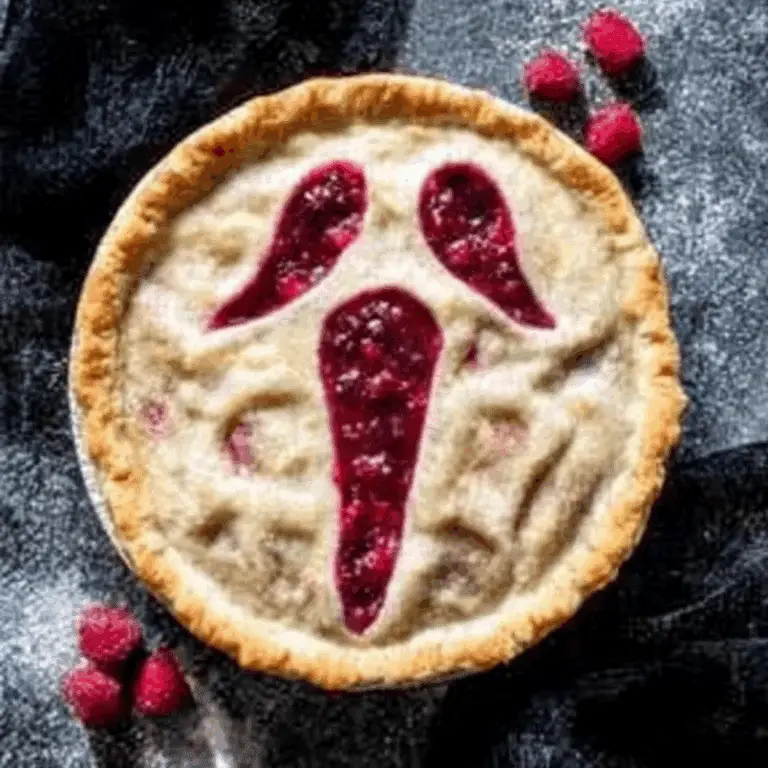 Spooky Halloween Scream Raspberry Pie